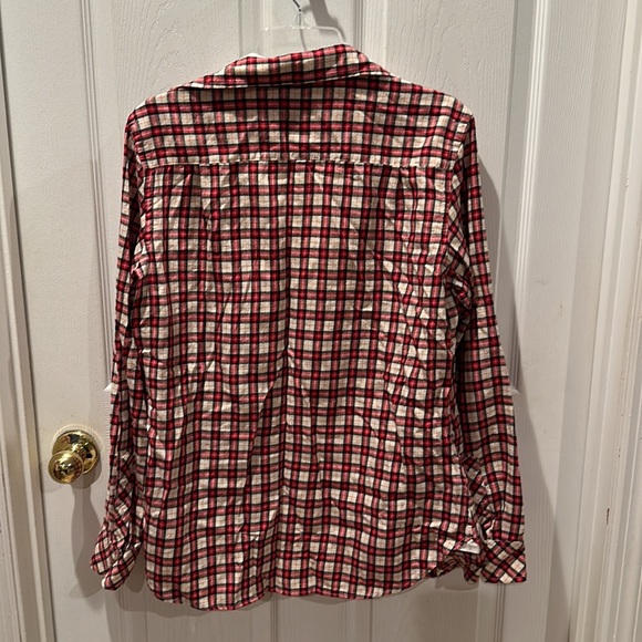 Victoria’s Secret 3 pc set plaid pajamas cotton shirt/pants (s) & large slippers - Picture 4 of 9
